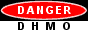 A parody danger warning banner for "DHMO," also known as dihydrogen monoxide or water.